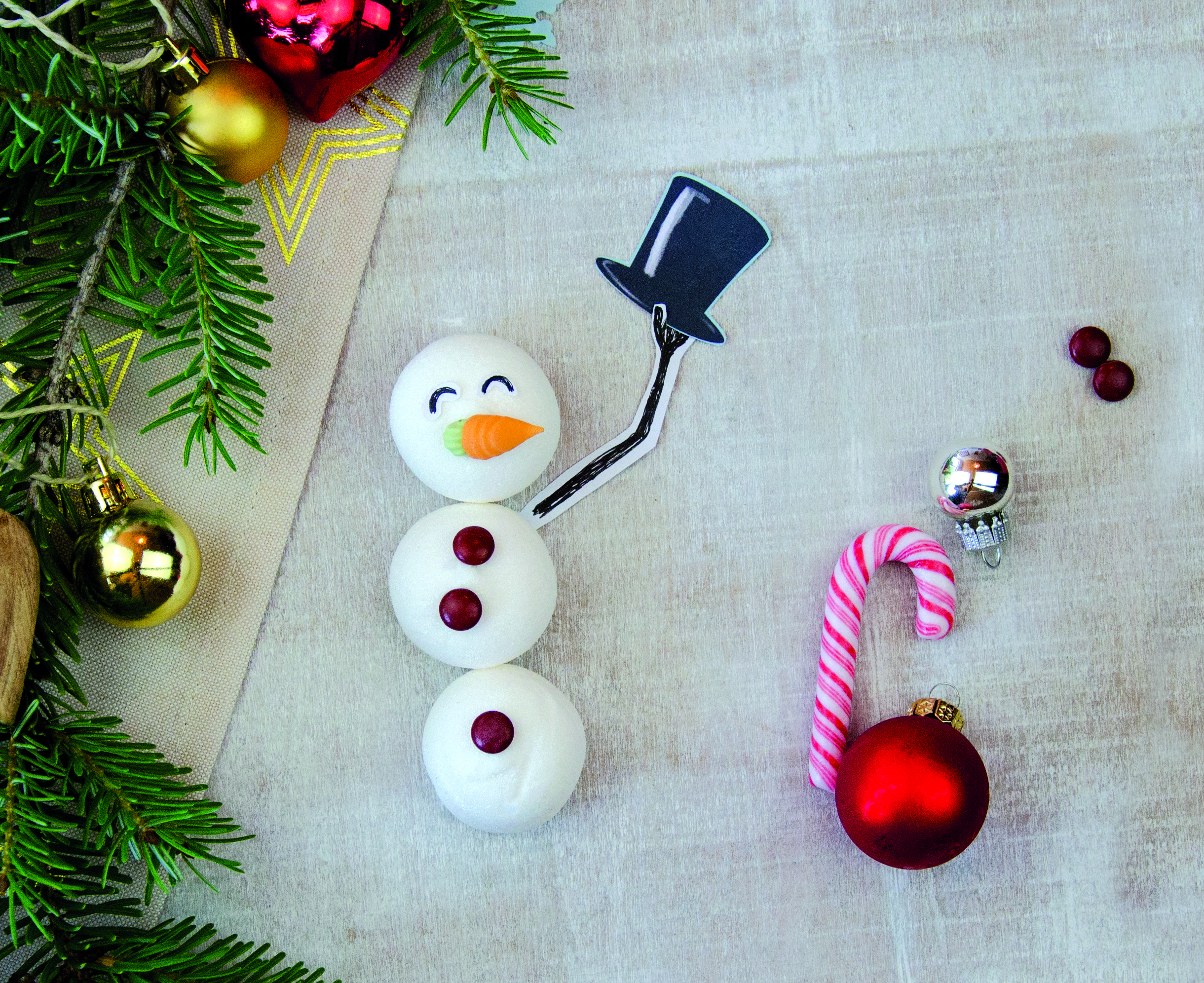 Naschbeutel Schneemann Bastelset