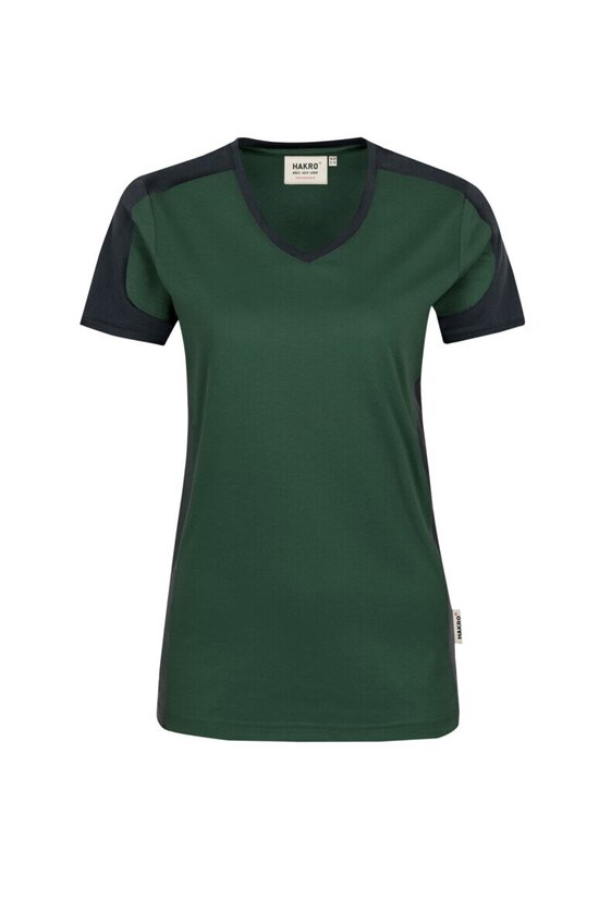 HAKRO Damen V-Shirt Contrast Mikralinar® NO. 190