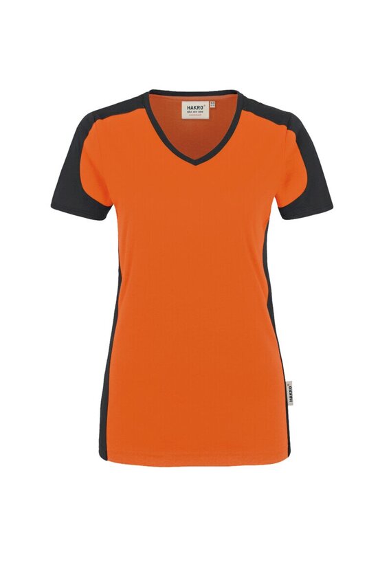 HAKRO Damen V-Shirt Contrast Mikralinar® NO. 190