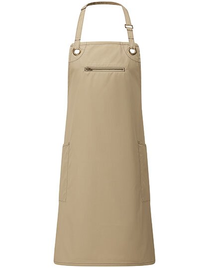 PW121 'Barley' Contrast Stitch Sustainable Bib Apron