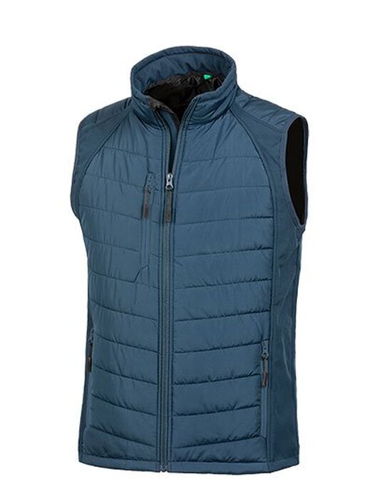 Black Compass Padded Soft Shell Gilet