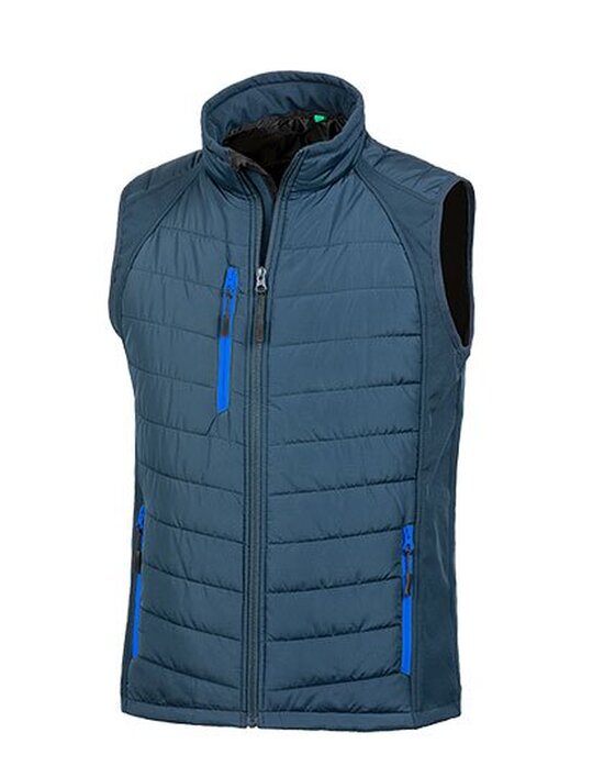 Black Compass Padded Soft Shell Gilet
