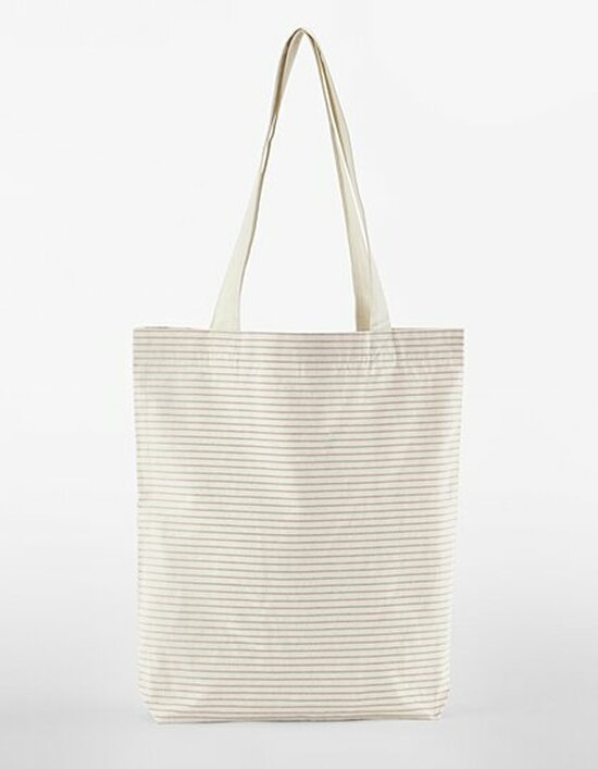 WM251 Westford Mill Striped Organic Cotton Bag