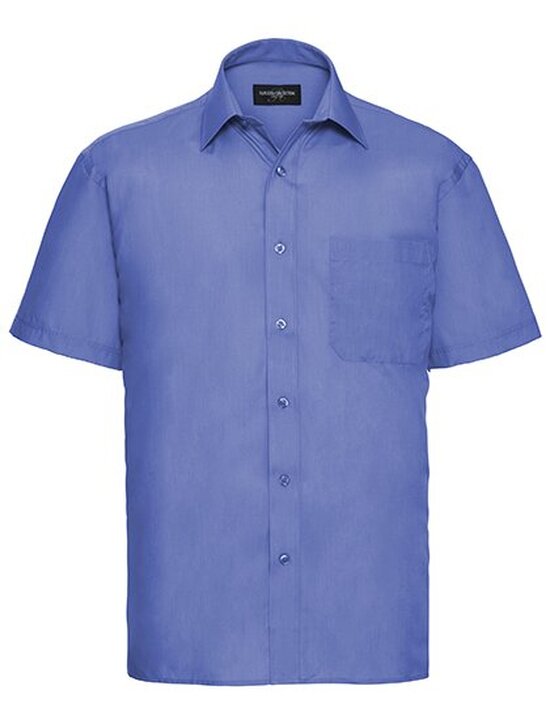 Men`s Short Sleeve Classic Polycotton Poplin Shirt