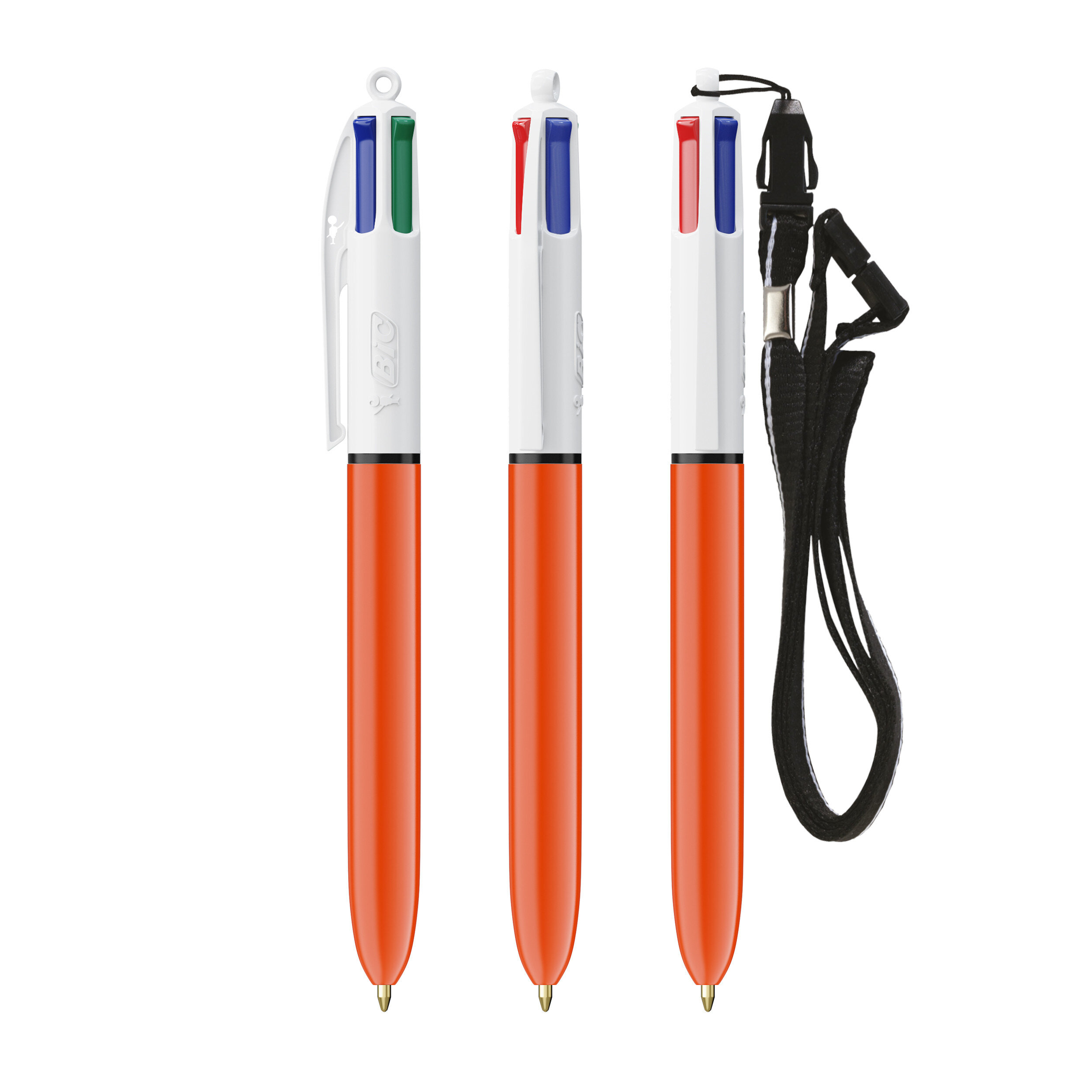 BIC® 4 Colours Fine mit Lanyard-Kugelschreiber